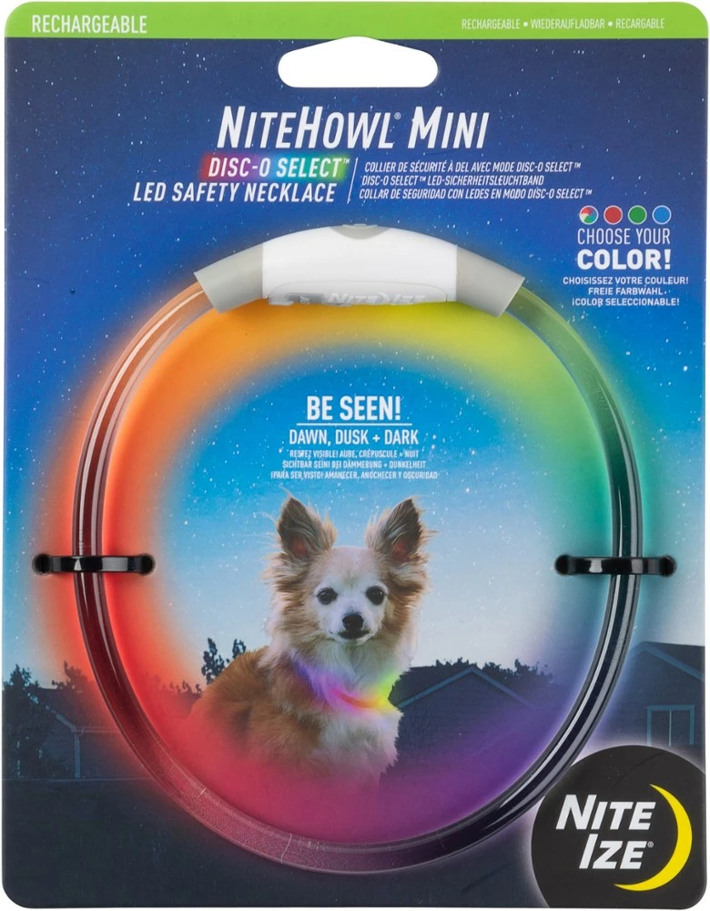 Nite Ize NiteHowl Mini Rechargeable LED Safety Necklace - Disc-O Select 3 Nite Ize NiteHowl Mini Rechargeable LED Safety Necklace - Disc-O Select