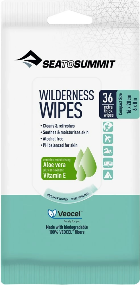 Sea to Summit Wilderness Wipes - Package of 36 3 Sea to Summit Wilderness Wipes - Package of 36