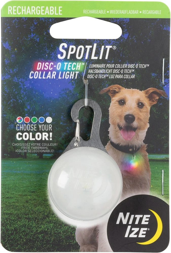 Nite Ize SpotLit Rechargeable Collar Light - Disc-O Tech 3 Nite Ize SpotLit Rechargeable Collar Light - Disc-O Tech